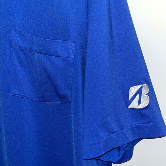 Peter Millar Duke Royal Blue Summer Comfort golf pocket polo shirt M Bridgestone - Picture 2 of 5